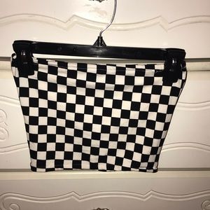 Checker Print Cropped Tube Top